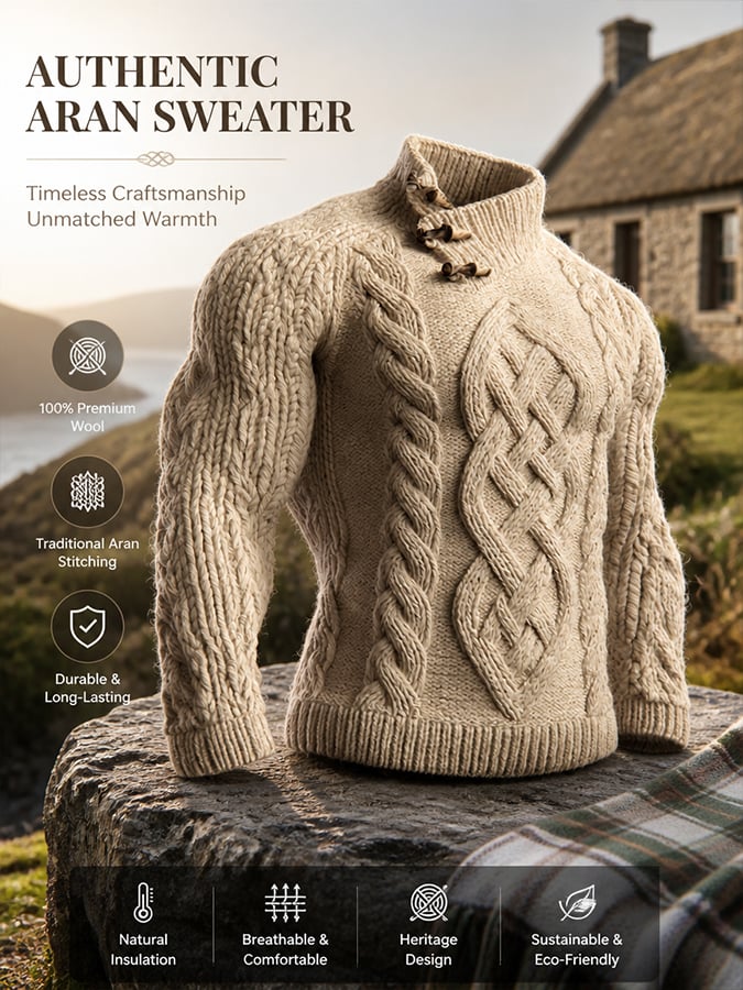 Men’s Vintage-Style Comfortable Knitted Sweater/Sweatshirt