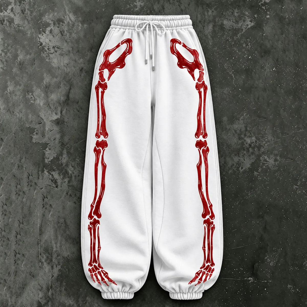 Women's Vintage Halloween Skull Outline Casual Sweatpants