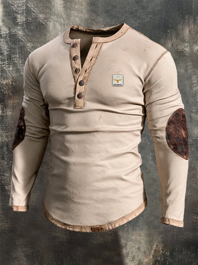 Men's Vintage Comfortable Henley T-Shirt