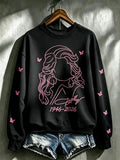 Women'S Commemorative Printed Round Neck Hoodie