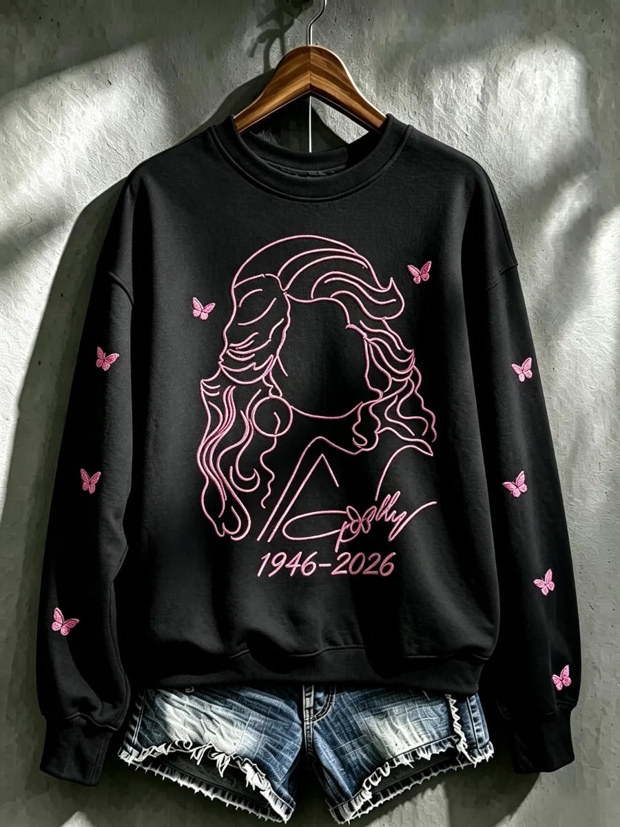 Women'S Commemorative Printed Round Neck Hoodie