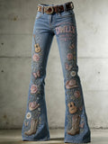 Women's Legendary female country singer Pattern Jeans