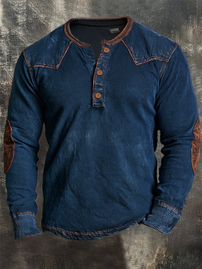Men's Vintage Comfortable Henley T-Shirt