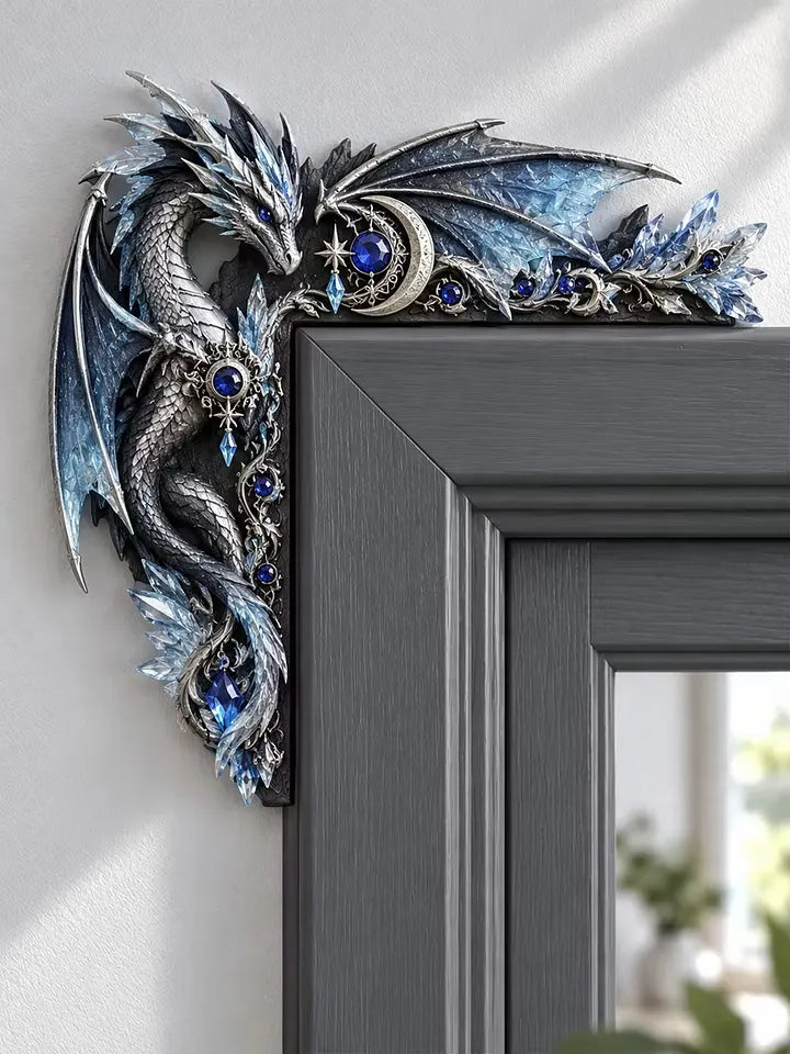 Ice Crystal Moon Dragon Door Frame Corner Ornament