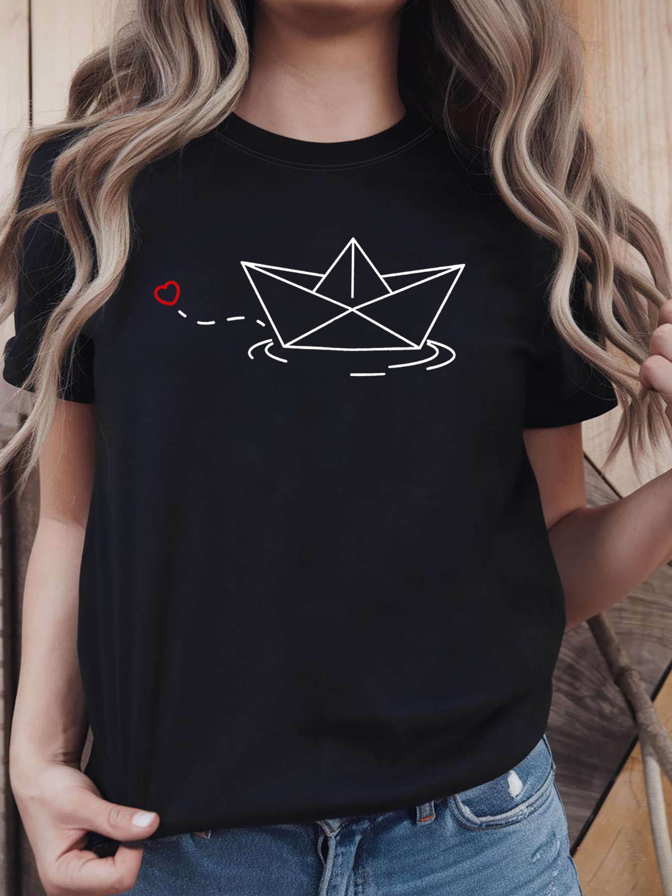 Minimalist Paper Boat Tee