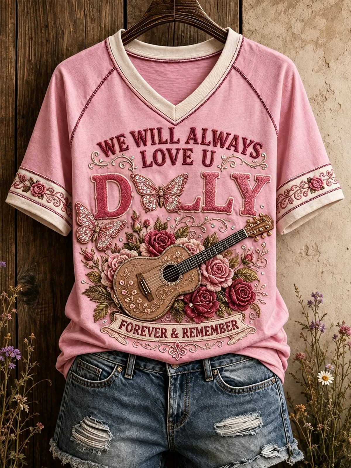 Women's Rip Country Music Lover Queen of Country Print T-Shirt