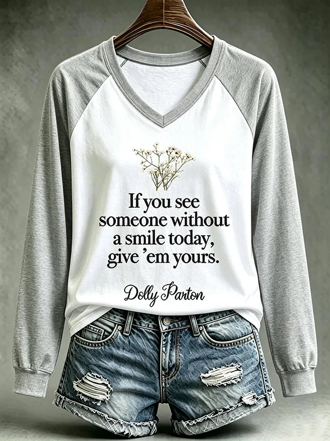 Women'S Country Cowgirl Dolly Commemorative  The Way I See It, If You Want The Rainbow, You Gotta Put Up With The Rain Print T-Shirt