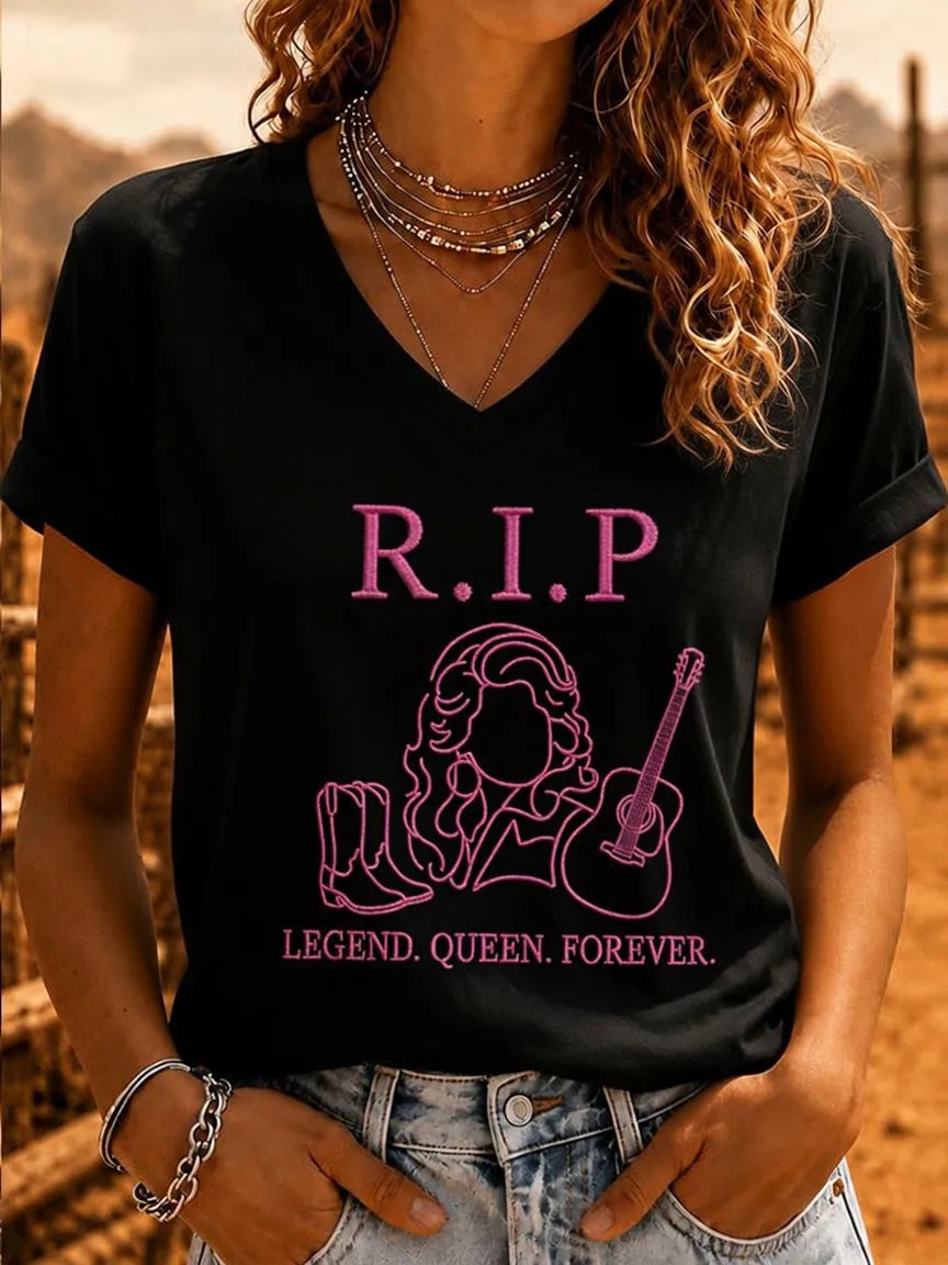 Women'S Country Music Printed Casual T-Shirt