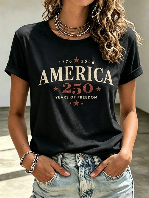 250Th Anniversary Printed Round Neck Top In The United States