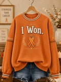 Women's I Won Print Casual Sweatshirt