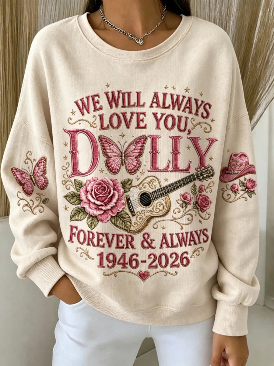 Women'S Commemorative Print Casual Sweatshirt