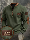 Men's Outdoor Veteran Badge Zip-Up Hoodie