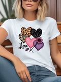 Leopard Heart Print T-Shirt