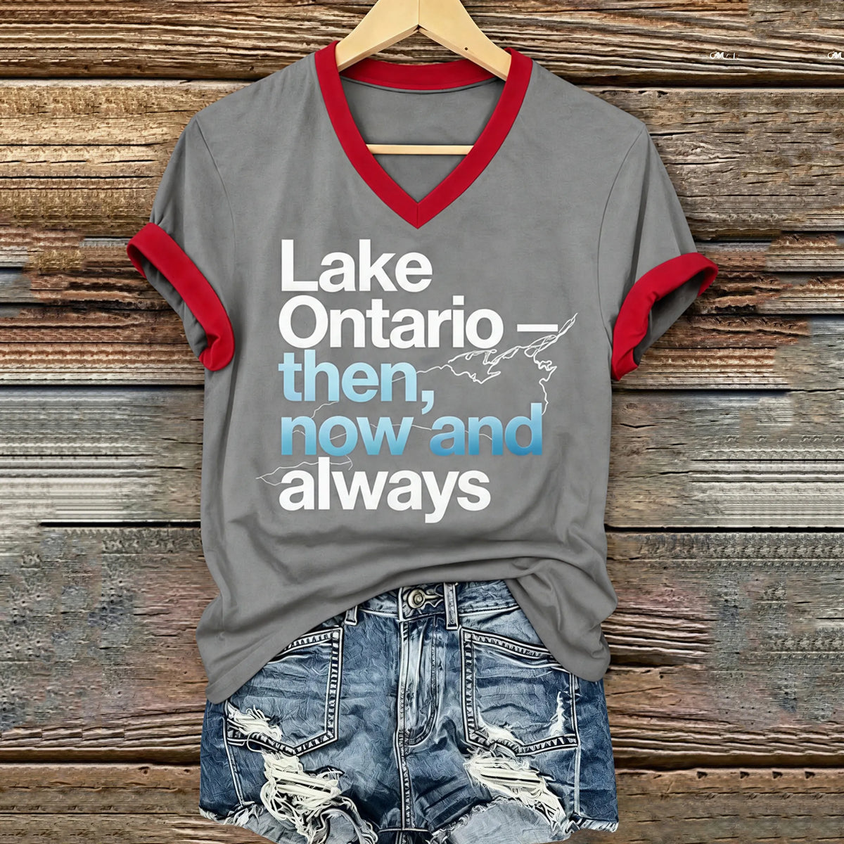 Women's Canada Lake Ontario Print T‐shirt