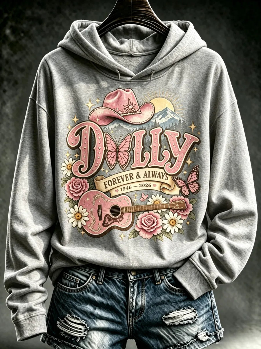 Women's The Queen of Country Print Casual Hoodie