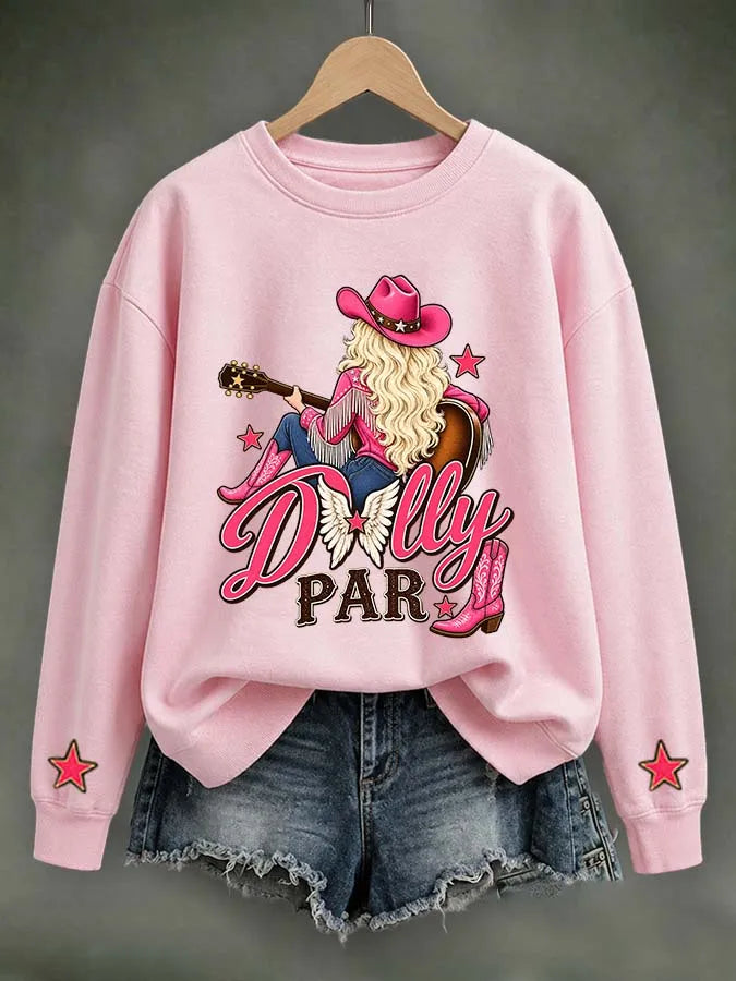 Women'S Commemorative Printed Round Neck Hoodie