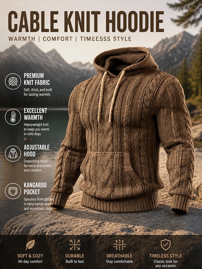 Men’s Vintage-Style Comfortable Knitted Sweater/Sweatshirt
