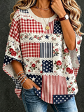 Women'S Casual American 250Th Anniversary Celebration Printed T-Shirt
