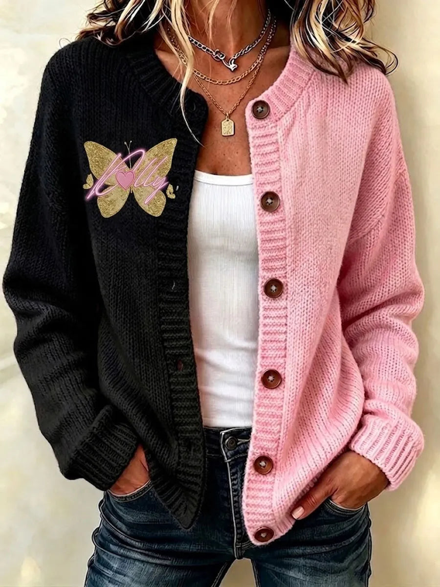 Women's Pink Witch Knitted Cardigan