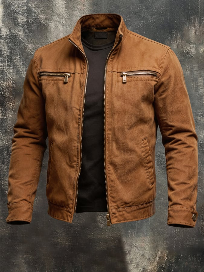 Men's Vintage-Wash Comfortable Outdoor Jacket