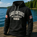 Men's 1615 Ontario Canada Print Casual Warm Hoodie