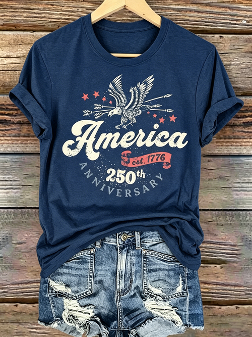 250Th Anniversary Printed Round Neck Top In The United States