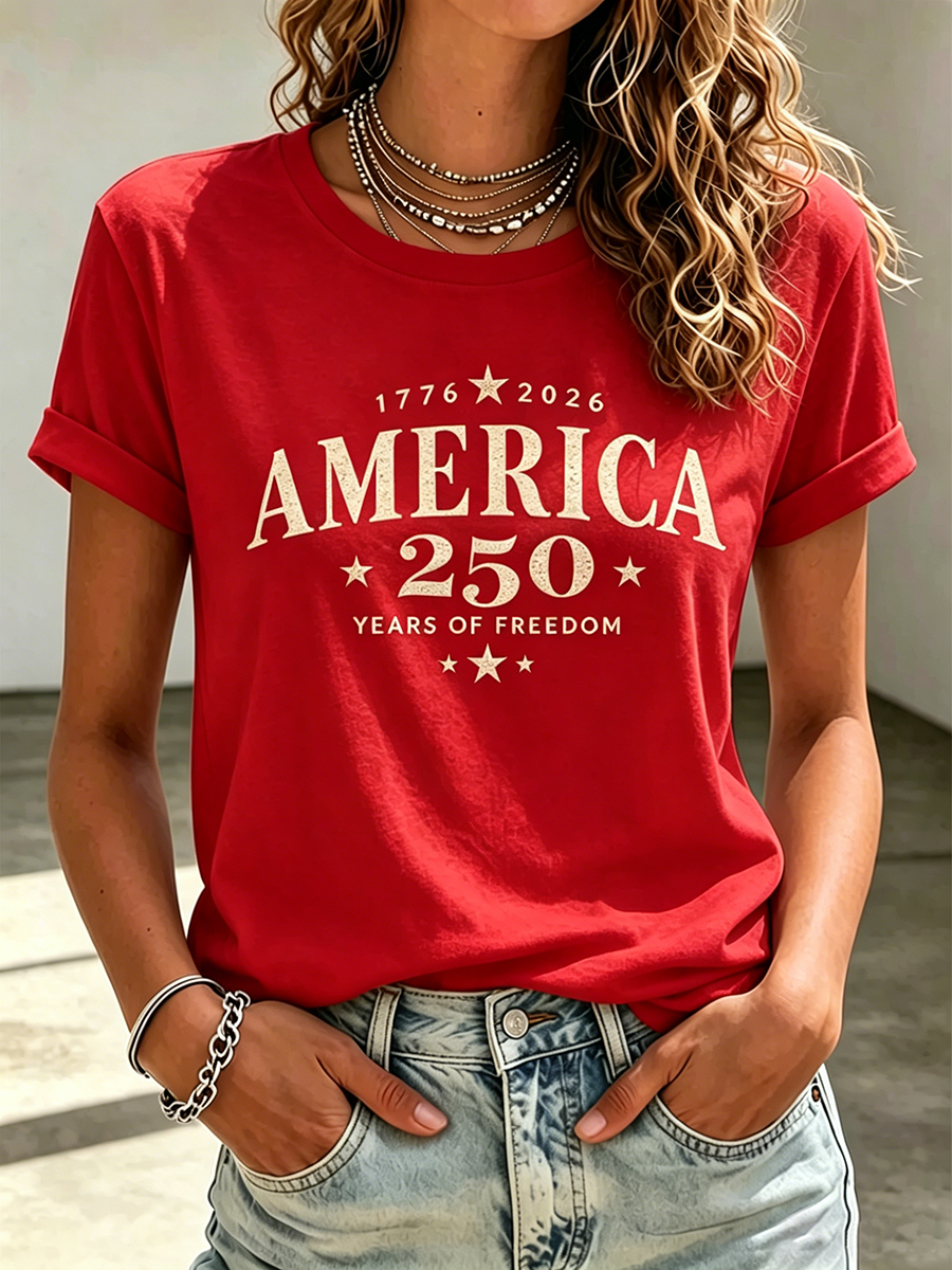 250Th Anniversary Printed Round Neck Top In The United States