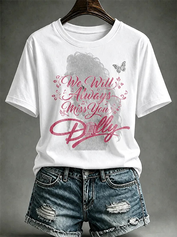 Women'S Casual Commemorative Singer Printed T-Shirt
