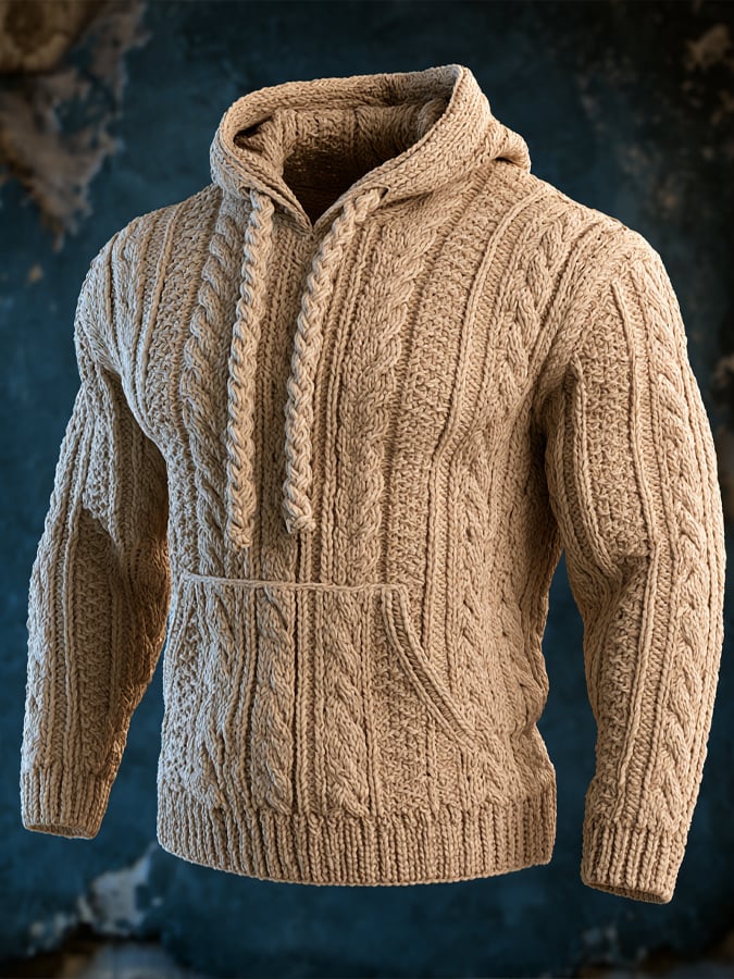 Men’s Vintage-Style Comfortable Knitted Sweater/Sweatshirt
