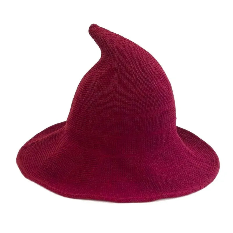 Halloween Solid Color Knitted Wizard Hat