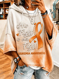 Women's Leukemia Awareness Print Hoodie