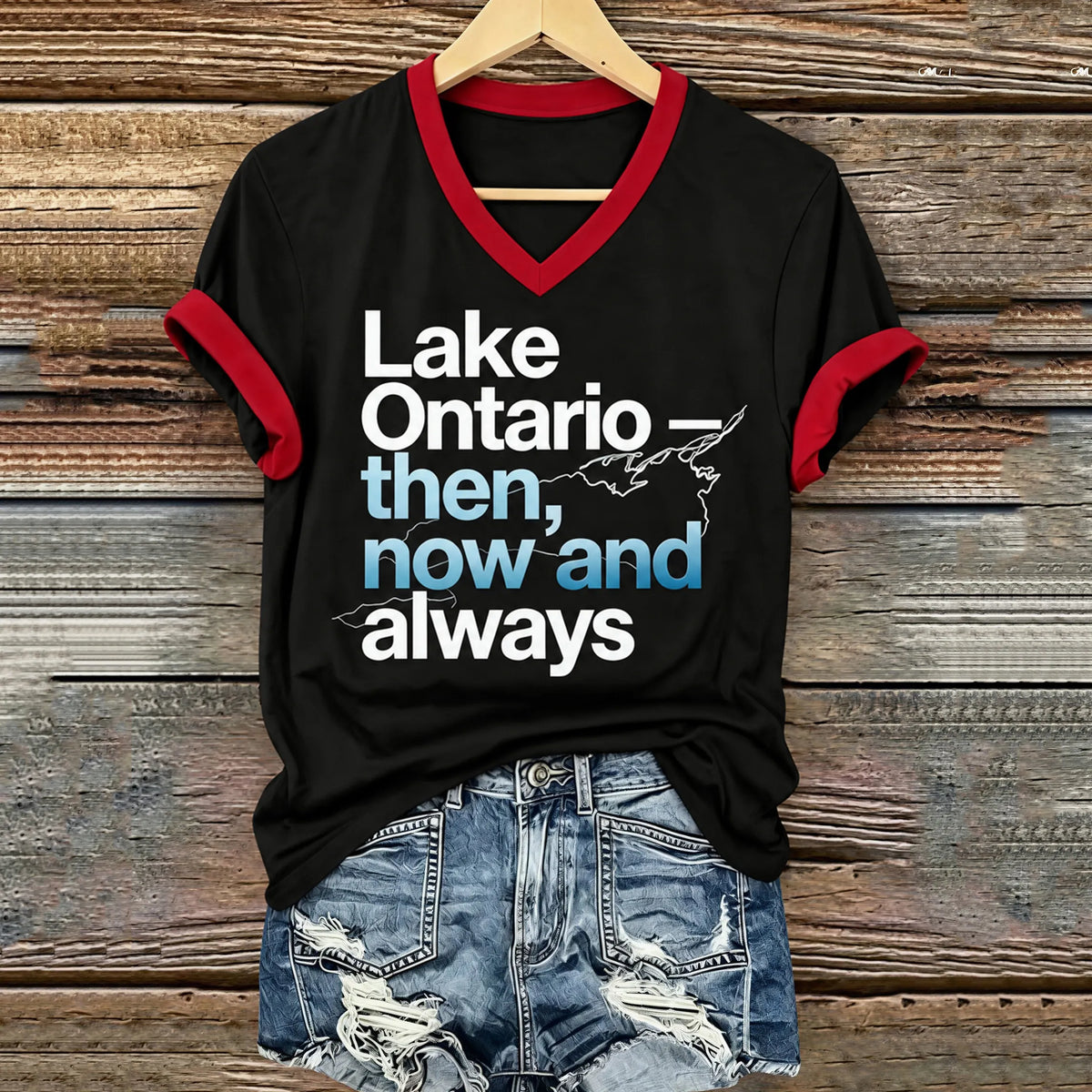 Women's Canada Lake Ontario Print T‐shirt