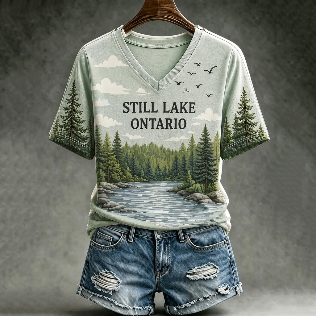 Women's Lake Ontario Natural Scenery Casual T-shirt