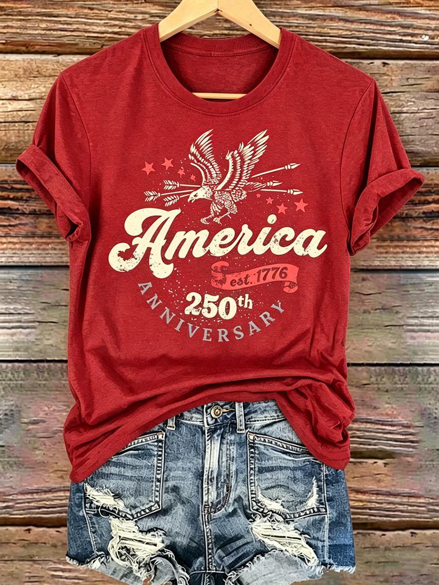 250Th Anniversary Printed Round Neck Top In The United States