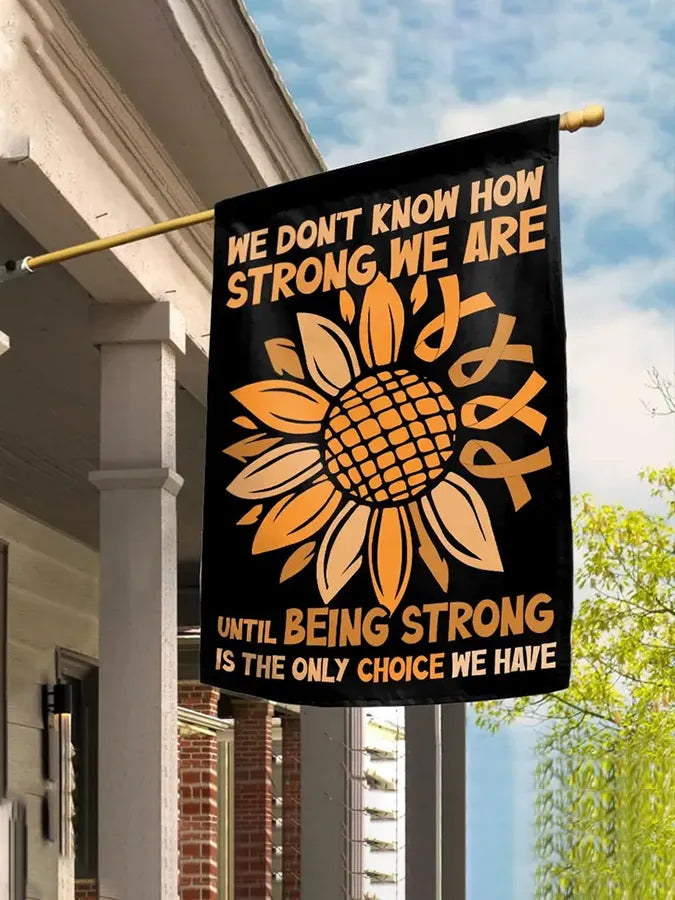 Garden Courtyard Flag for Male and Female Leukemia Awareness