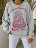 Women's Commemorative Printed Round Neck Hoodie