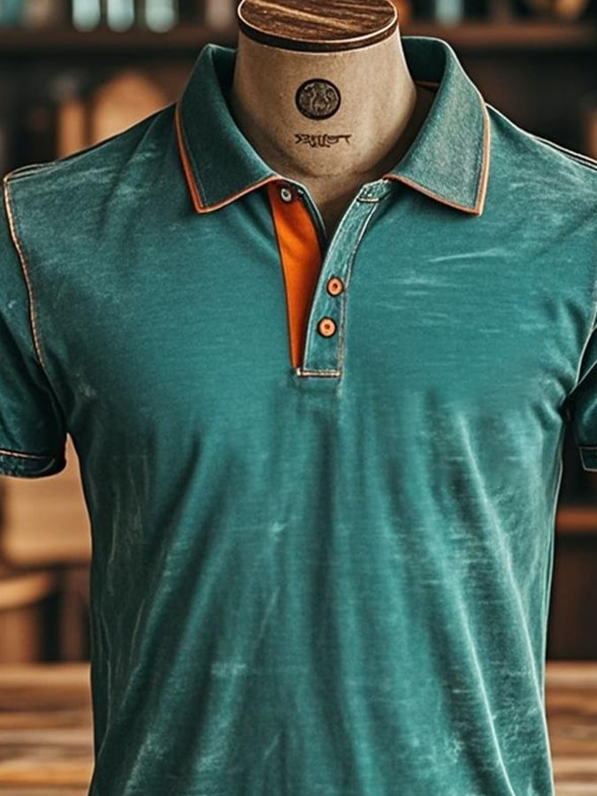 Classic retro polo shirt for men