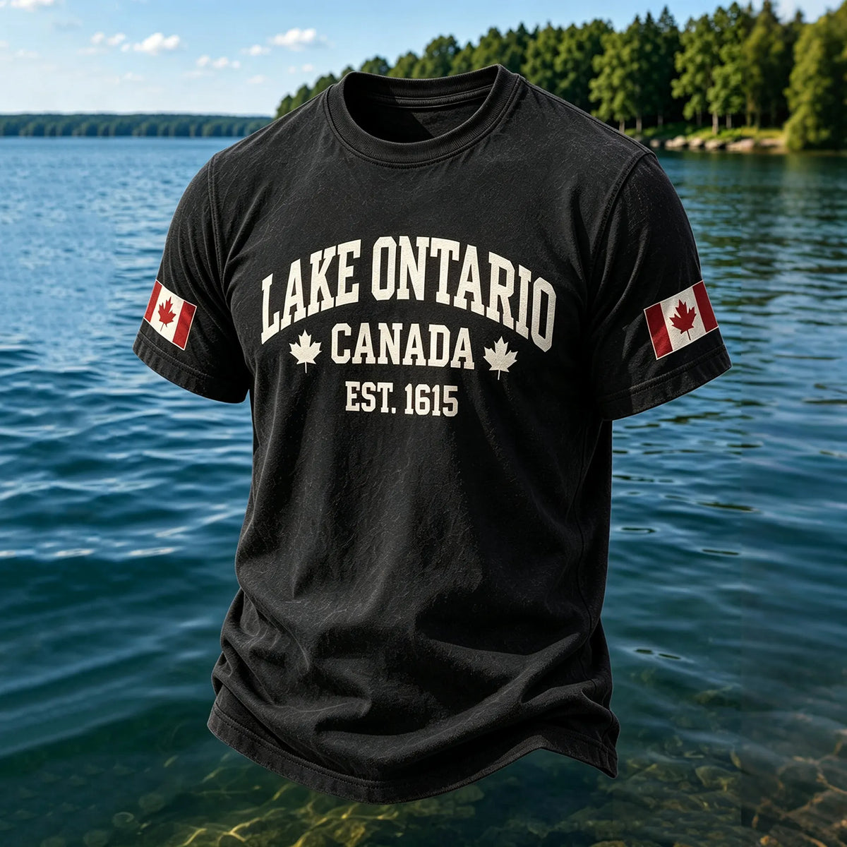 Men's 1615 Ontario Canada Print Casual T-shirt