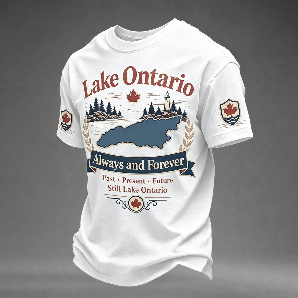 Men's Lake Ontario Always And Forever Printed T-shirt