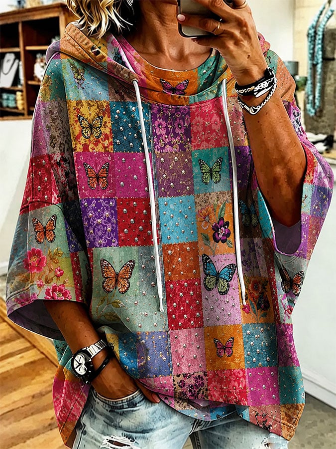 Women's Casual Printed Loose Sweatshirt