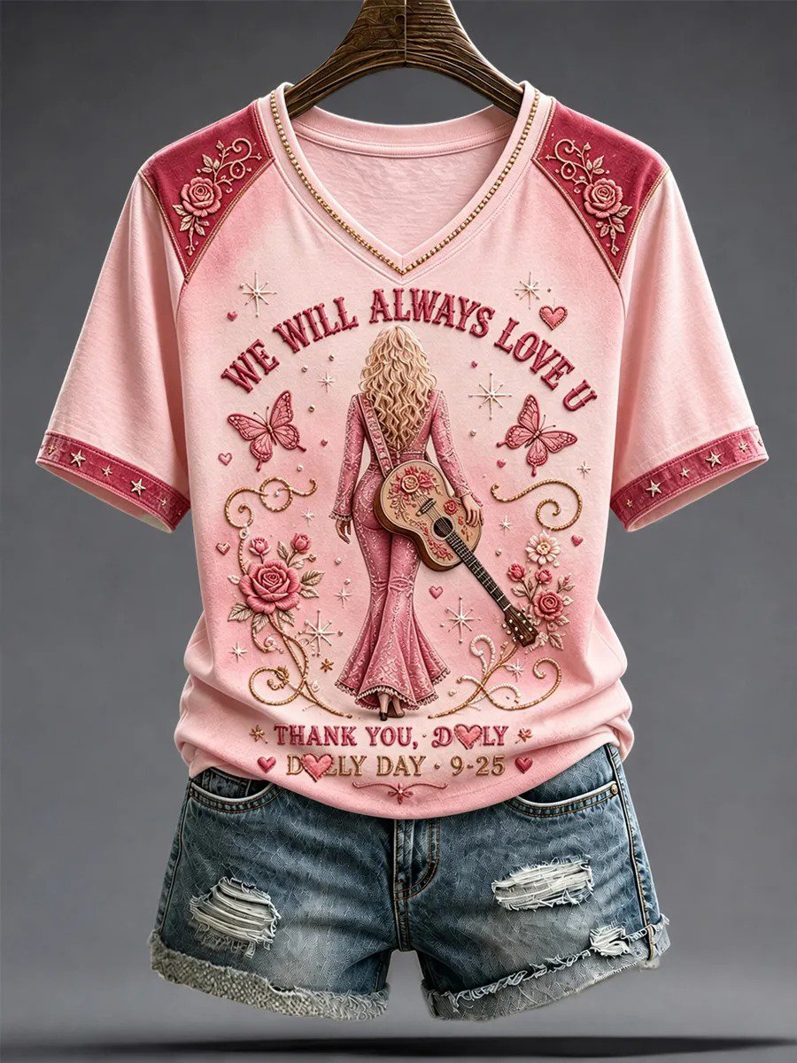 Women's Rip Country Music Lover Queen of Country Print T-Shirt