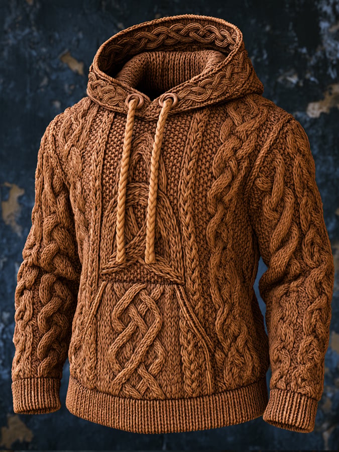 Men’s Vintage-Style Comfortable Knitted Sweater/Sweatshirt