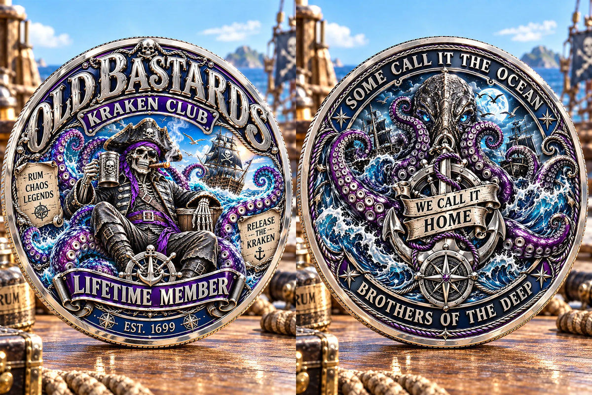 Old Bastards Kraken Club Commemorative Medallion