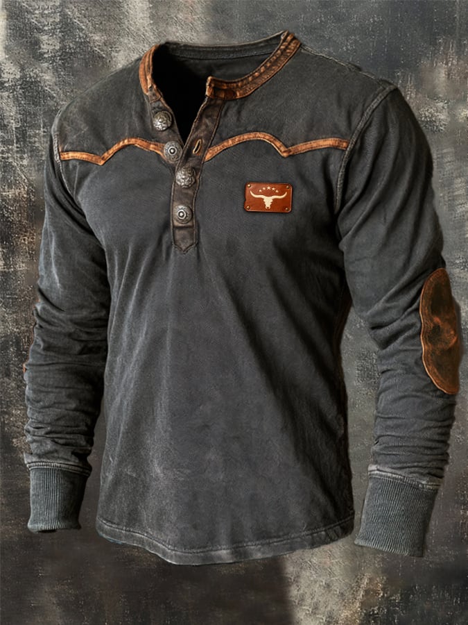 Men's Vintage Comfortable Henley T-Shirt