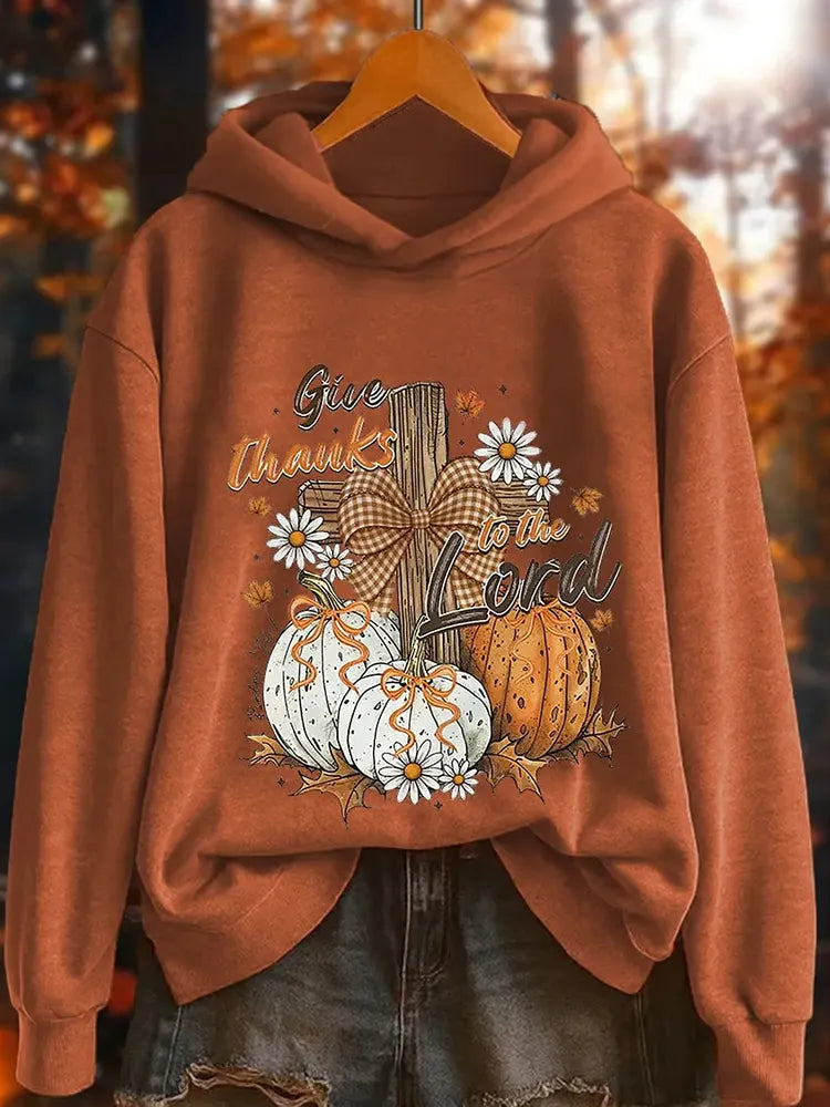 Women's Give Thanks To The Lord For He Is Good Psalm Hoodie