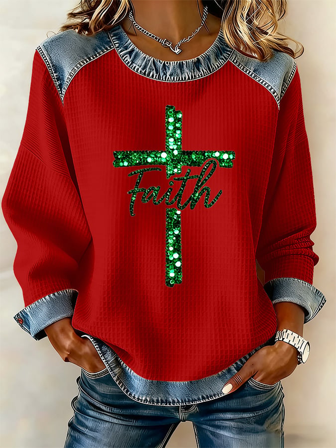 Women's Christmas Print Casual Top