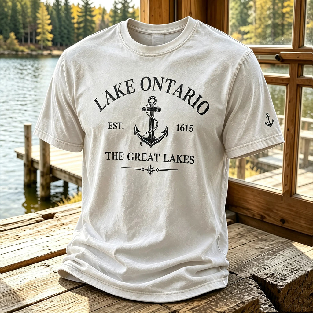 Men's 1615 Ontario Printed Casual Short-sleeve T-shirt