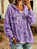 Women's Alzheimer's Awareness Print Casual Hoodie