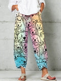 Women's Animal Art Print Trousers