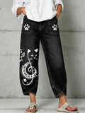 Women's Animal Art Print Trousers